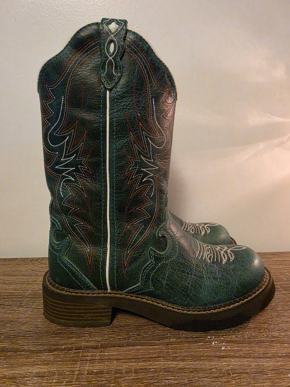 Justin Gypsy Pull-On Boot Dark Green Western Size 6.5